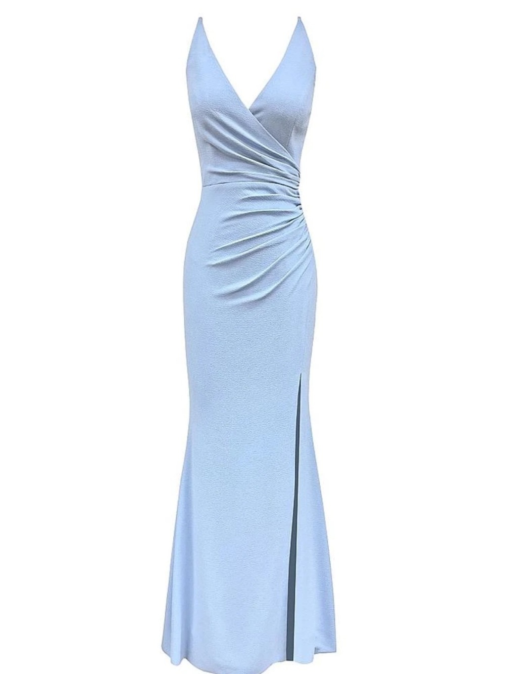 Dress the population Women’s Jordan Sleeveless Ruched Gown NWT SIZE L